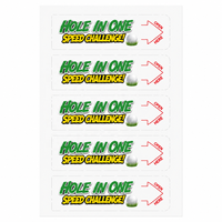 Tarjetas de Juego Personalizadas con Temática de Golf y Cinco Ventanas, Diseños Múltiples, Impresión CMYK en Cartón de Doble Cara, con Sistema de Tirador