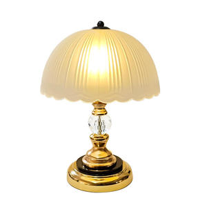 Lámpara de Noche Moderna con Pantalla de Cristal, Figura de Gato, Luz LED Blanca Cálida, Base de Madera, Mini Lámpara de Escritorio, Control Táctil, Regulable, Funciona con Batería, Diseño Tulipán - Product Image 2