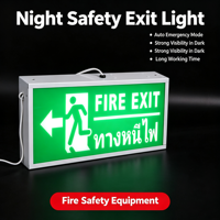 Luz de Dirección de Evacuación de Seguridad, Lámpara de Emergencia Grande de 450 mm para Montaje en Pared con Señal de SALIDA, Figura Pequeña Orientada a la Derecha y hacia Abajo