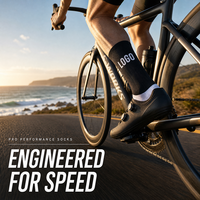 Chaussettes de sport cyclistes respirantes et anti-humidité en tricot premium avec logo personnalisé et fente verticale