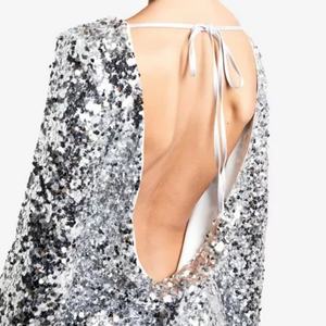 Nouvelle Robe de Soirée de Noël 2025 pour Femme, Coupe Slim Tendance, Décontractée, Sexy, Dos Nu, Manches Longues, Pailletée et Élégante - Product Image 4