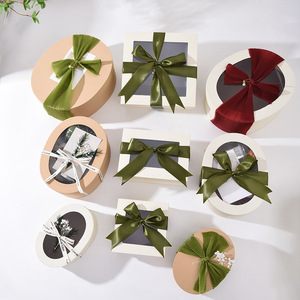 Boîte-cadeau de luxe en carton kraft avec logo personnalisé boîte de chocolat ovale de cuisson pour mariages <span class=keywords><strong>et</strong></span> occasions spéciales - Product Image 4