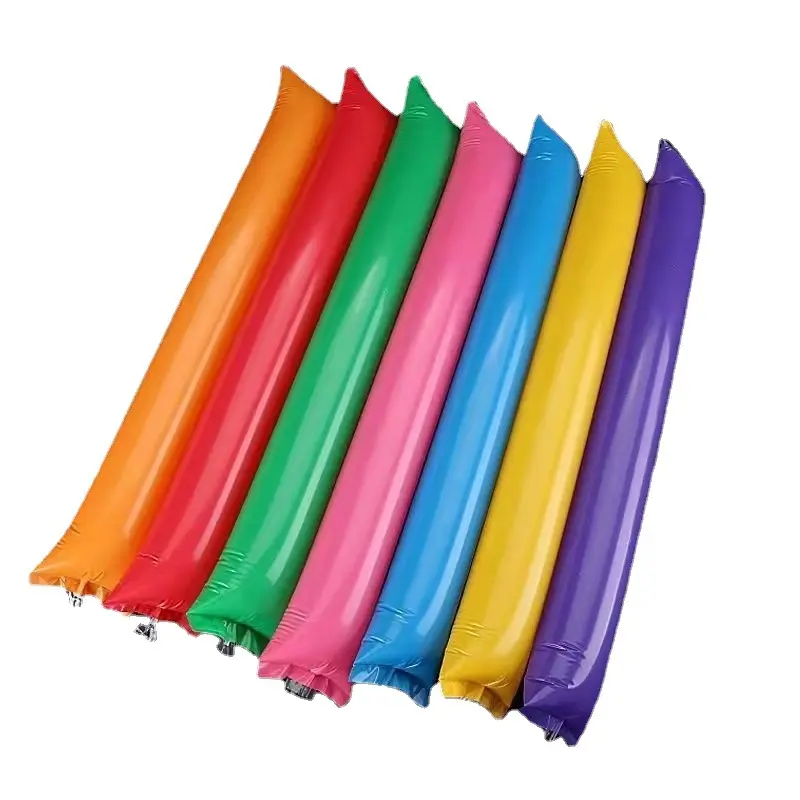 프로모션 선물 사용자 정의 디자인 선도 정신 Pe 파티 장식을위한 여러 가지 빛깔의 풍선 응원 스틱