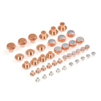Plaque de contact bimétallique cuivre-argent personnalisée pour soudage, bouton-poussoir pour circuit électrique basse tension