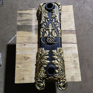 Estilo antigo Ferro fundido autônomo Rose Radiators Black Paint com Gold Decor HVAC Systems Parts - Product Image 2