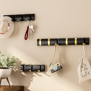 Gancio appendiabiti invisibile in alluminio spesso, pieghevole, senza foratura, da parete o per retroporta, per <span class=keywords><strong>ingresso</strong></span> o ripostiglio - Product Image 2