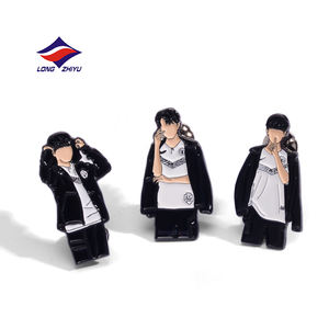 Badges souvenirs <span class=keywords><strong>en</strong></span> alliage <span class=keywords><strong>de</strong></span> zinc émaillé doux, personnalisés, 20 ans d'expérience, Longzhiyu, plaqué nickel noir, emblèmes musicaux à vendre - Product Image 6