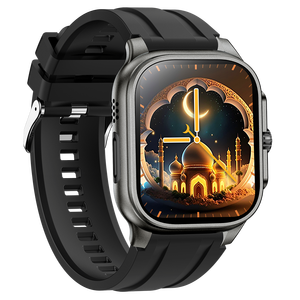 Reloj inteligente islámico M77 <span class=keywords><strong>hebreo</strong></span> bengalí turco persa Farsi árabe Corán Hadith musulmán oración alarma Qibla dirección TFT cuadrado - Product Image 1