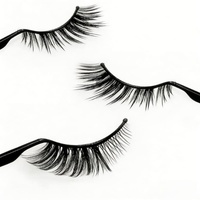 Cils en grappe de volume faits main, en fibres de vison synthétique douces, pré-coupées et segmentées, longueur mixte 10-16mm, 40D, effet moelleux, imperméables, pour DIY