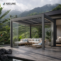 Pergola en aluminium à toit à lamelles imperméable, sur mesure pour les constructeurs et les entrepreneurs en bâtiment, pergola de patio au bord de la piscine