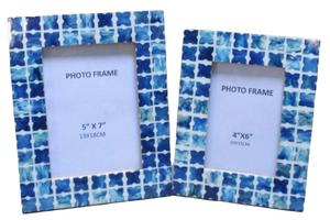 Marco de fotos con incrustaciones de hueso azul para decoración del hogar, marco decorativo indio hecho a mano, respetuoso con el medio ambiente, de moda, venta al por mayor - Product Image 5