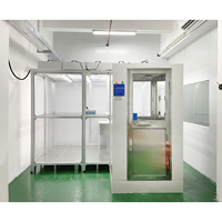 Cabine de travail modulaire transparente en acrylique et alliage d'aluminium pour applications sans poussière en laboratoire