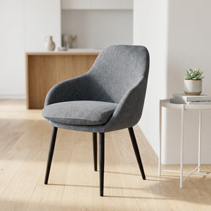LOTUS Modern Luxury European Style Ergonomic Stackable Portable Dining Chair Soft <b>Foam</b> <b>Seat</b> Black Stainless Apartment Villa - Product Image 1