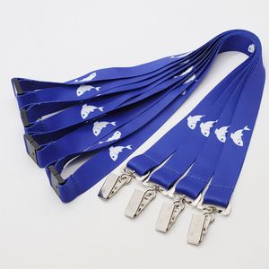 Custom Fishery Trade Show Promotional Gift Lanyard Heat Safety Buckle Seafood Company Staff ID Card Lanyard - Product Image 1