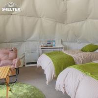 Meilleur prix personnalisé extérieur luxe préfabriqué dôme hôtel glamping igloo dôme géodésique maison tente