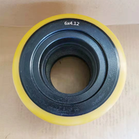 Pièces détachées pour chariot élévateur CROWN 081645 Roue de charge avant en polyuréthane PU 4x2x2.047 pouces 102x51-52mm Roue de charge robuste