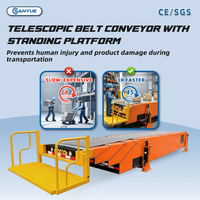 Système de convoyage automatique, convoyeur télescopique extensible pour conteneurs de 40 pieds et 20 pieds, système de déchargement de camions