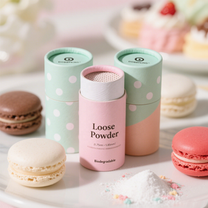 Cilindros de polvo de papel Kraft biodegradables de grado alimenticio, tamiz, bote de papel para especias, caja de tubo de papel de embalaje con agitador de polvo - Product Image 2