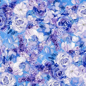Stampa su Tessuto ad Alta Definizione: Motivo Artistico Rosa Viola 'Violet Muse', 100% Cotone per Moda High-Street e Sfilate - Product Image 3