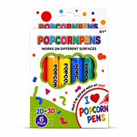 Stylo Popcorn de Noël, stylo créatif pour dessin décoratif, lisse et facile à colorier, ensemble de papeterie créative pour enfants