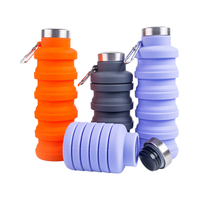 Bouteille d'eau pliable en silicone sans BPA, étanche et portable, pour les sports de plein air et les voyages, pour le camping et l'usage quotidien