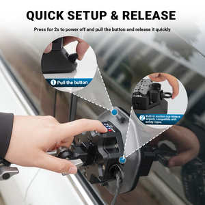 YUANYUJINGMI Ventosa Eléctrica Portátil Profesional de 6 Pulgadas con Bomba Automática, Compatible con <span class=keywords><strong>Insta360</strong></span> Ace Pro, Pocket 3, <span class=keywords><strong>iPhone</strong></span> 15 - Product Image 4