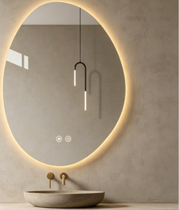 Modern <b>LED</b> Bathroom <b>Mirror</b> Oval <b>Wall</b> Mounted Vanity <b>Mirror</b> Backlit Dressing <b>Mirror</b> for Bathroom - Product Image 6