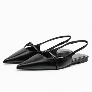 Yxfashionable Giày nữ mũi nhọn Mới Dép đi trong nhà nửa nhẹ thoải mái thường ngày Retro Xăng đan nữ đế bằng - Product Image 3