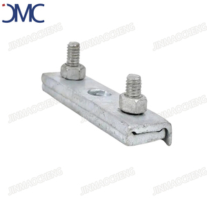 Collier de serrage pivotant en acier galvanisé, câble de maintien en acier inoxydable 304, bande en caoutchouc de 20 mm, double/triple boulon, pince pour câble métallique fixe JMC en pouces - Product Image 6