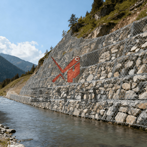 Большая габионная сетка (длина 4-6 м, ширина 1,5-2 м, высота 1-1,5 м), сварная, с шестиугольными ячейками, для каменных клетей, горячеоцинкованная, прочная и долговечная - Product Image 1