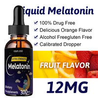 Ausreson Gouttes de Mélatonine pour la Santé Immunitaire, Fabricant de Suppléments pour un Sommeil Profond, Soutien Cérébral, Gouttes Liquides de Mélatonine 10mg pour le Sommeil