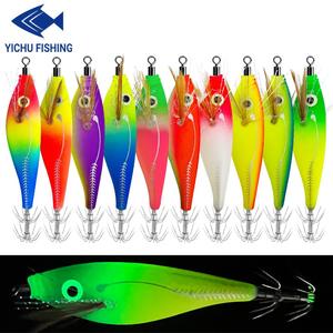 Appâts de pêche lumineux en forme de crevettes et de calamars en gros, appâts en bois pour crevettes, appâts en ABS pour <span class=keywords><strong>la</strong></span> pêche en mer - Product Image 3