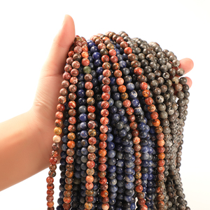 Perles rondes en <span class=keywords><strong>pierre</strong></span> <span class=keywords><strong>naturelle</strong></span> de 38cm en cristal de turquoise africaine perles en vrac pour la fabrication de bijoux <span class=keywords><strong>à</strong></span> bricoler soi-même 4 6 8 10 12mm vente en gros - Product Image 2