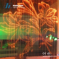 Décoration intérieure personnalisée pour sites touristiques, rideau lumineux en fibre optique RGB