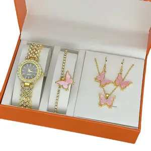 2024 Customized Mother Day Gift Set with Love Heart Metal Jewelry Set and Watch