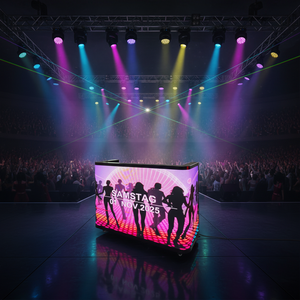 Pantalla LED Interactiva para Bar, Mesa de DJ Metálica, Pantalla P1.86 P2.5 P2.604, Video Wall a Todo Color, Resistente al Agua, Portátil para Fiestas - Product Image 1