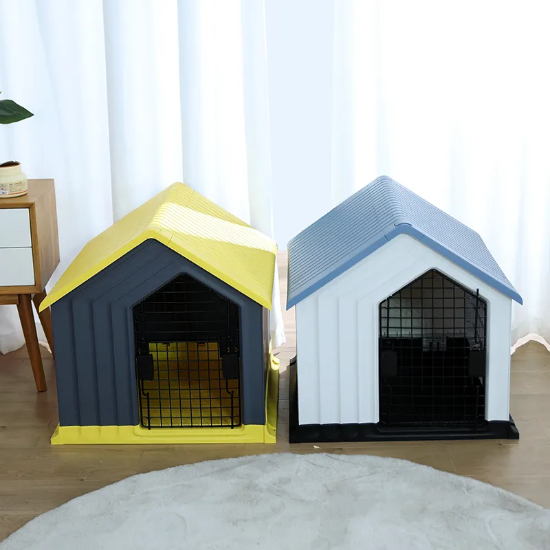 卸売取り外し可能通気性OEMカスタムモダン高級プラスチック屋外屋内犬小屋防水ペット犬猫の家