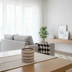 Vela de Cerámica con Aroma a Sakura Sostenible MUMHANE, Personalizable para el Día de San Valentín o Uso Festivo, Cera sin Humo - Product Image 1