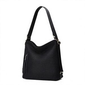 Sac fourre-tout de luxe en cuir véritable de vachette grande capacité pour femme avec fermeture ouverte - Product Image 2