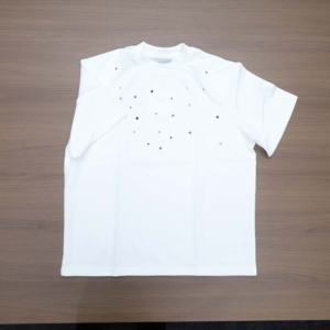 Camisetas Personalizadas para Hombre, 100% Algodón, 280g, Tejido de Punto, Estampado de Letras con Pedrería, Estilo Urbano - Product Image 3