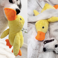 Jouet en peluche pour chien de grande taille, résistant aux morsures, avec son de canard de dessin animé