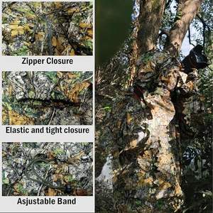 Setelan Ghillie Kamuflase Full Face Pria, Sarung Tangan Outdoor Bernapas, Masker untuk Berburu Kalkun, Halloween, Panah Ketapel untuk Hutan - Product Image 5