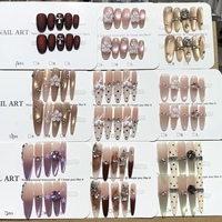 Soldes Exceptionnelles : Faux Ongles Faits Main à Coller – 10 Pièces, Styles Mixtes Aléatoires, Couverture Complète – Vente en Gros, Sac Chanceux