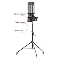 Robot de badminton portable programmable Jeberly JE38 pour entraînement à domicile et en club, entraîneur individuel, lanceur de balles, capacité de balles réglable, ABS