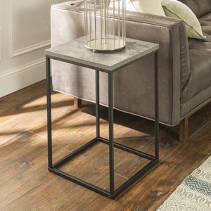Modern Industrial <b>Coffee</b> <b>Table</b> with Faux Marble Top and Metal Frame for Living Room Furniture - Product Image 1