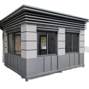 บูธรักษาความปลอดภัยโลหะกลางแจ้งเคลือบสีหิน สำหรับการรักษาความปลอดภัยชุมชนและการเก็บค่าผ่านทาง - Product Image 3