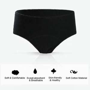 Braguitas Menstruales Impermeables de 4 Capas para Mujer, Ropa Interior para Flujo Abundante, Bragas de Algodón Acanalado para el Periodo, Incontinencia, Sexy - Product Image 4