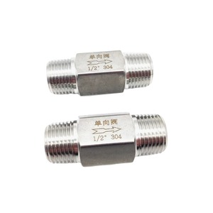 Válvula de retención neumática de acero inoxidable 304 con rosca ZG NPT 1/8 \ "1/<span class=keywords><strong>4</strong></span> \" <span class=keywords><strong>3</strong></span>/8 \ "1/2 \" <span class=keywords><strong>3</strong></span>/<span class=keywords><strong>4</strong></span> \ "1 \" Válvula de retención unidireccional - Product Image 3