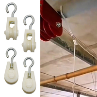Accessoires pour ligne d'eau de poulet en plastique pour aquaculture : petite poulie, crochet en S, roue suspendue, plaque de guidage de levage pour élevage