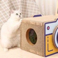 Mignon style caméra forme chats maison chat griffoir papier ondulé chat griffoir